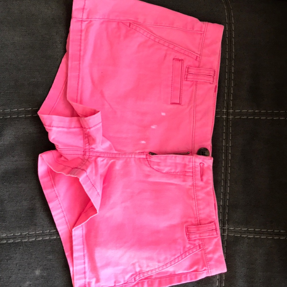 Bright pink shorts